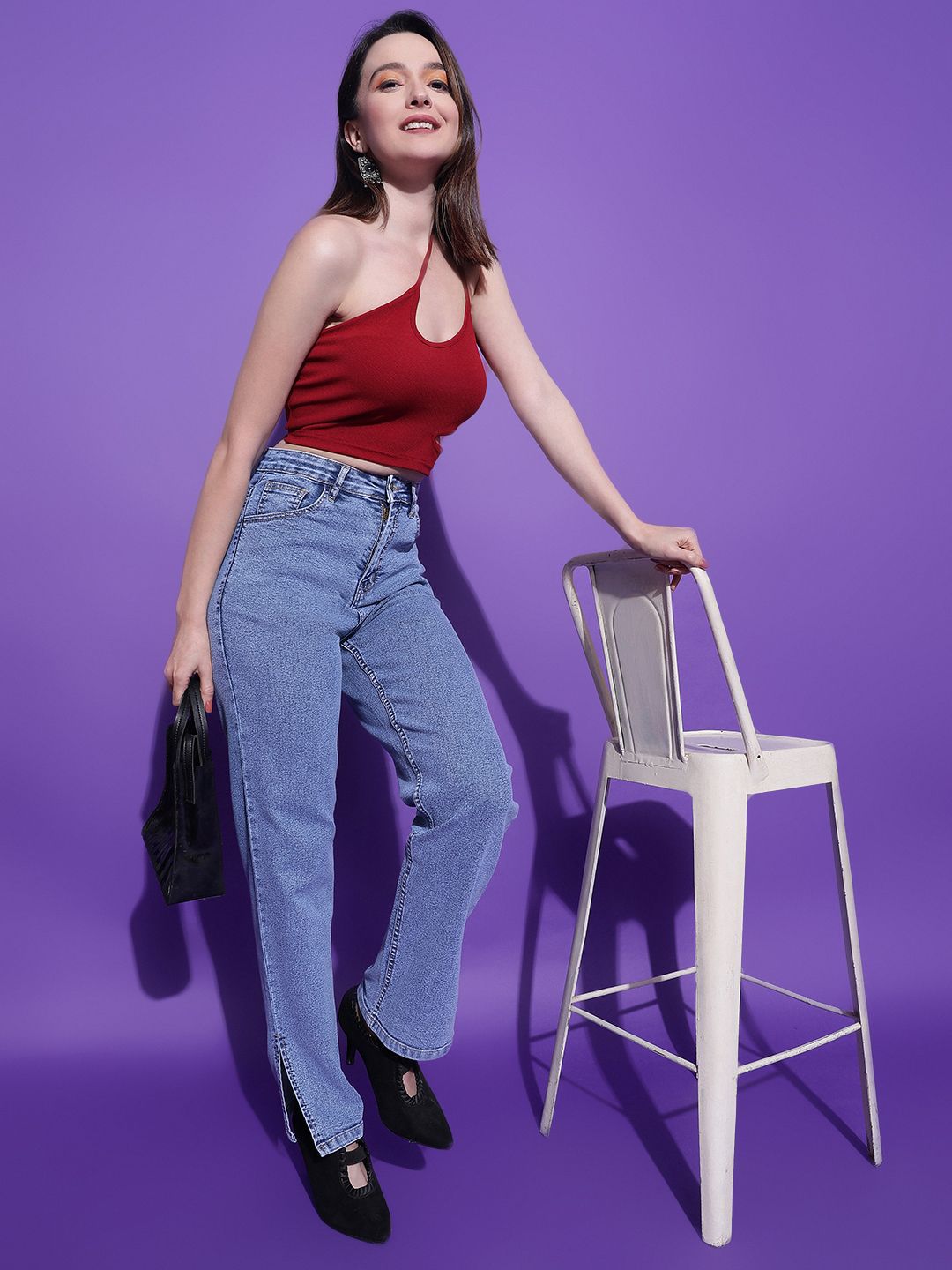 Kotty Women Solid One Shoulder Top