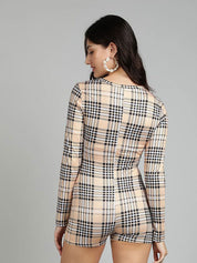Kotty Checked Basic Jumpsuit