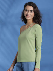Kotty Women Solid One Shoulder Top