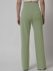 Kotty Women Relaxed Straight Fit High-Rise Pleated Trouser