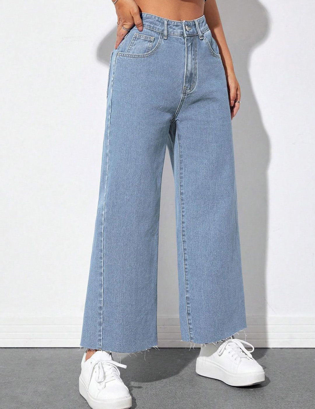 Kotty Women Jean Wide Leg High-Rise Stretchable Jeans