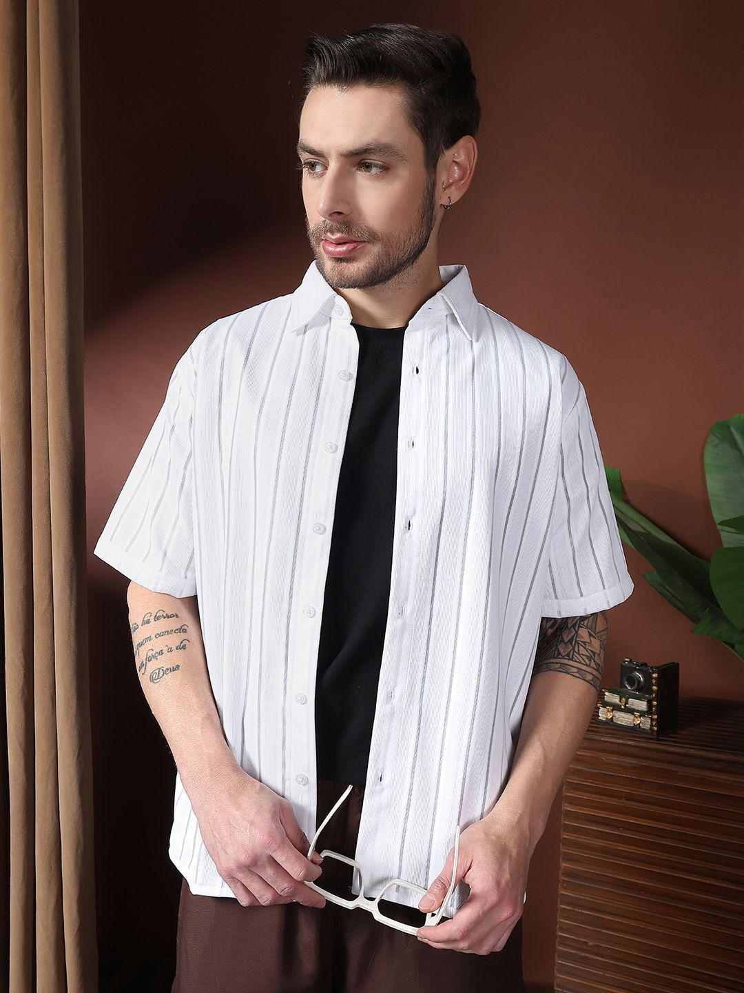 Kotty Men Classic Opaque Casual Shirt