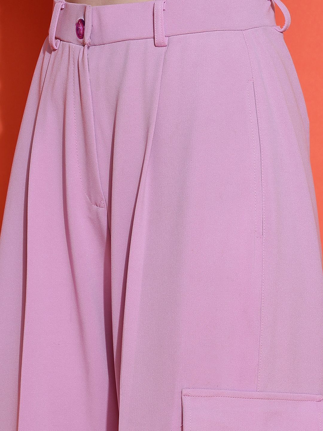 Kotty Women Classic High-Rise Straight Fit Parallel Trousers