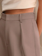 Kotty Women High-Rise Tapered Fit Pleated Trousers