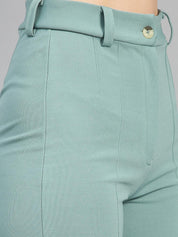 Kotty Women Colourblocked High-Rise Easy Wash Trousers