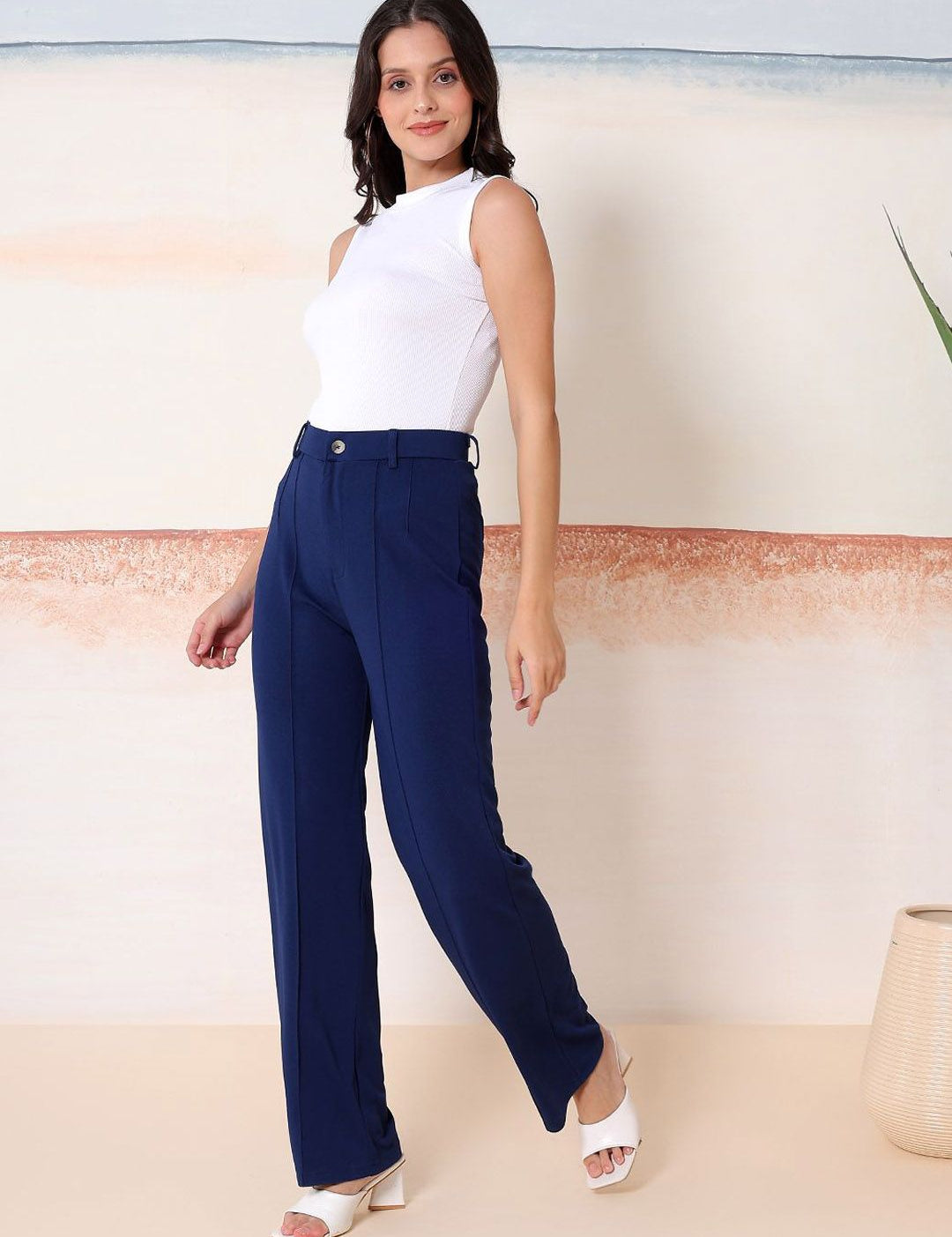 Kotty Relaxed Fit Round Neck Top With Trousers Co-Ords Set