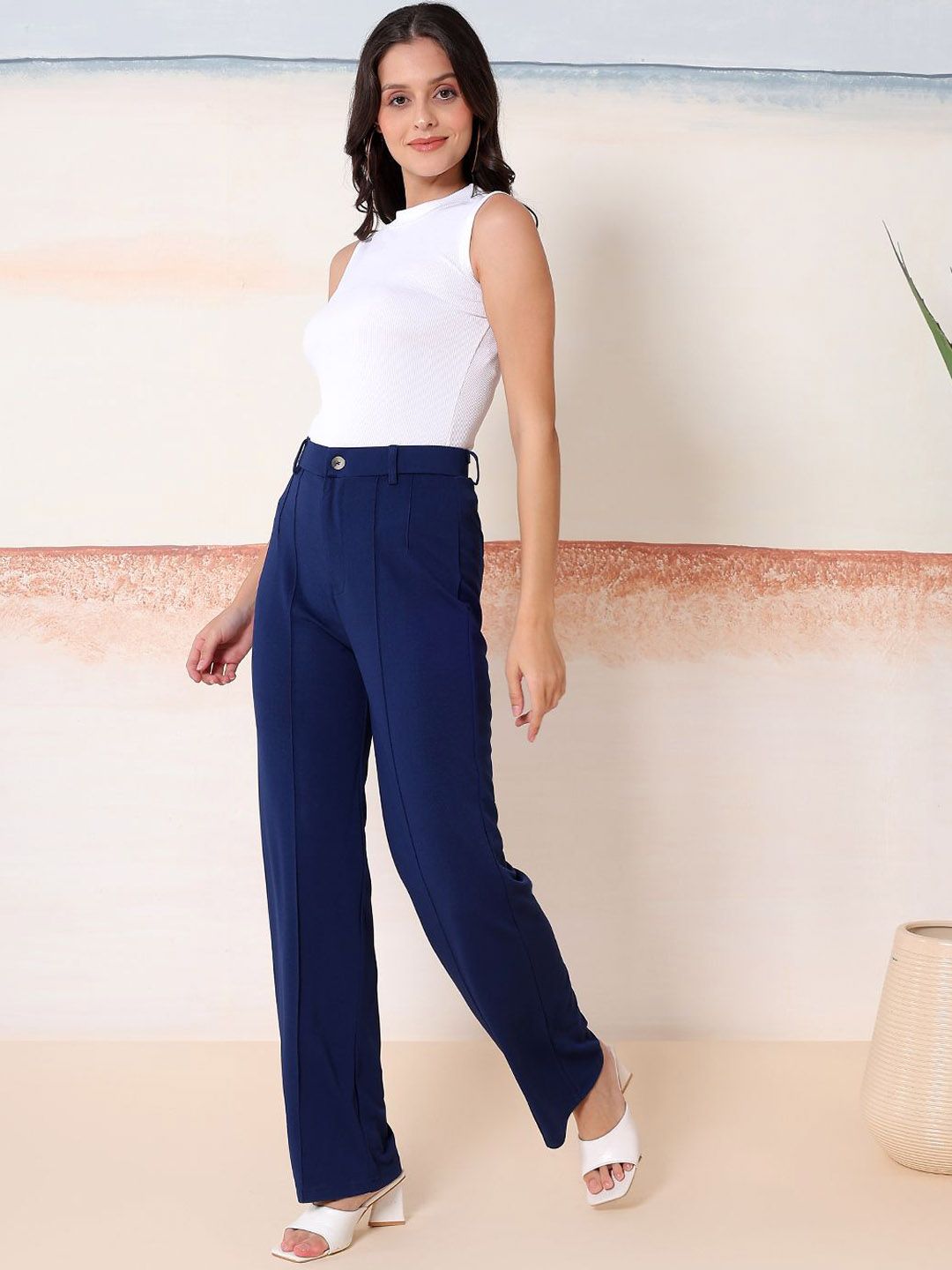 Kotty Relaxed Fit Round Neck Top With Trousers Co-Ords Set