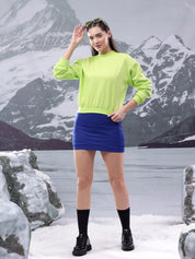 Kotty Women Solid Oversized Pullover Sweatshirt