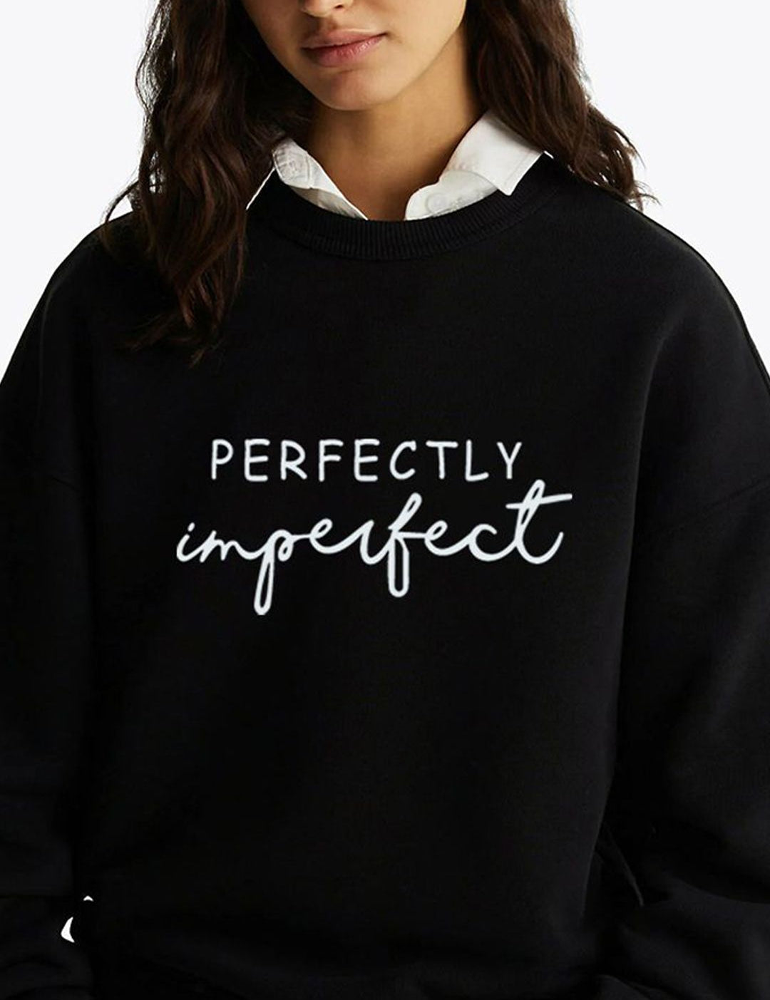 Kotty Women Typography Printed Round Neck Therma-Fit Sweatshirt