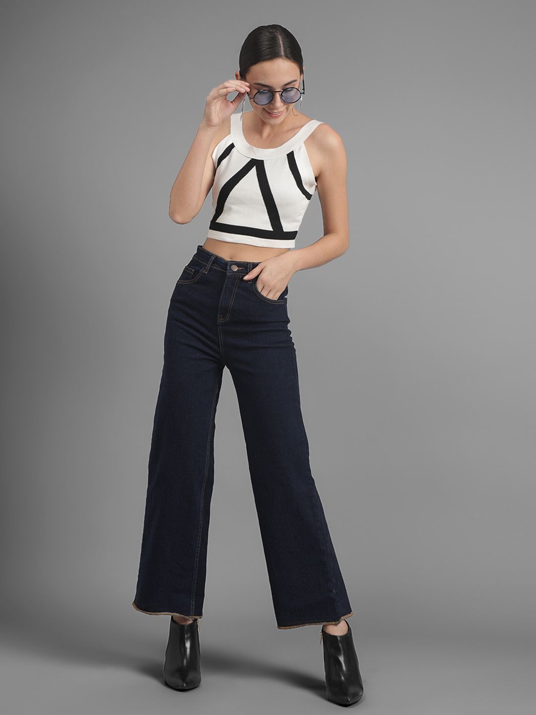 Kotty Pack Of 2 Women Flared Clean Look Stretchable Jeans