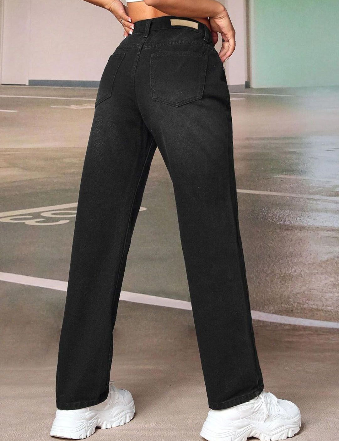 Kotty Women Cotton Straight Fit High-Rise Stretchable Jeans