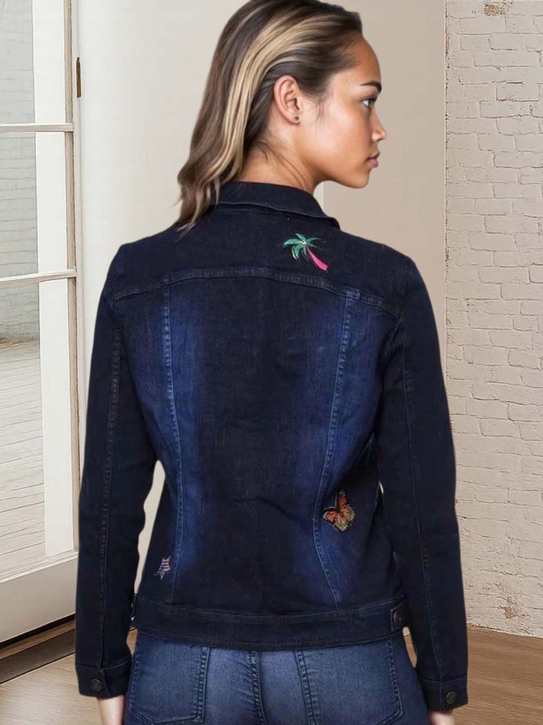 Kotty Women Self Design Casual Denim Jacket