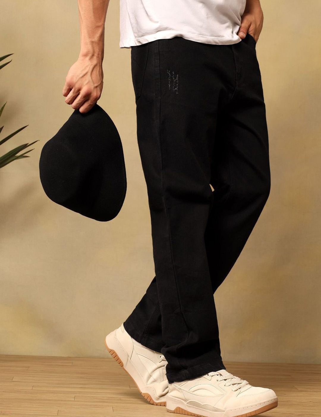 Kotty Men Regular Fit Mid-Rise Cotton Stretchable Jeans