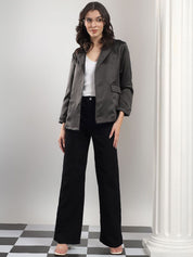 Kotty Notched Lapel Front Open Blazer