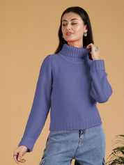 Kotty Women Turtle Neck Cotton Pullover 