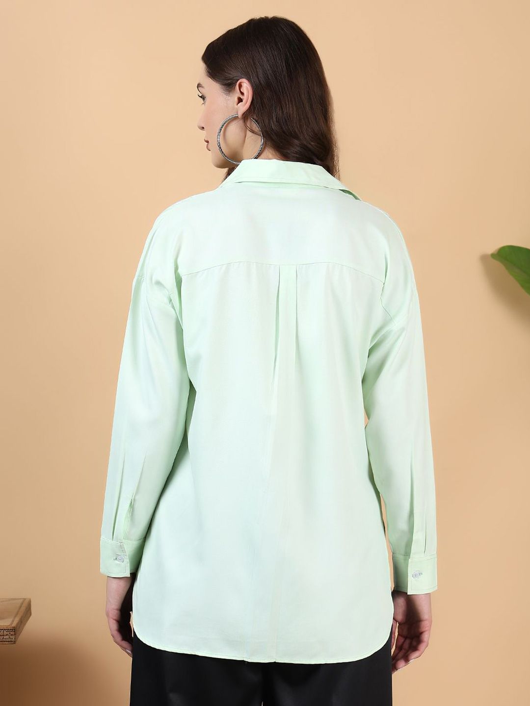 Kotty Women Spread Collar Long Sleeves Shirt