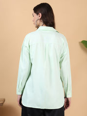 Kotty Women Spread Collar Long Sleeves Shirt