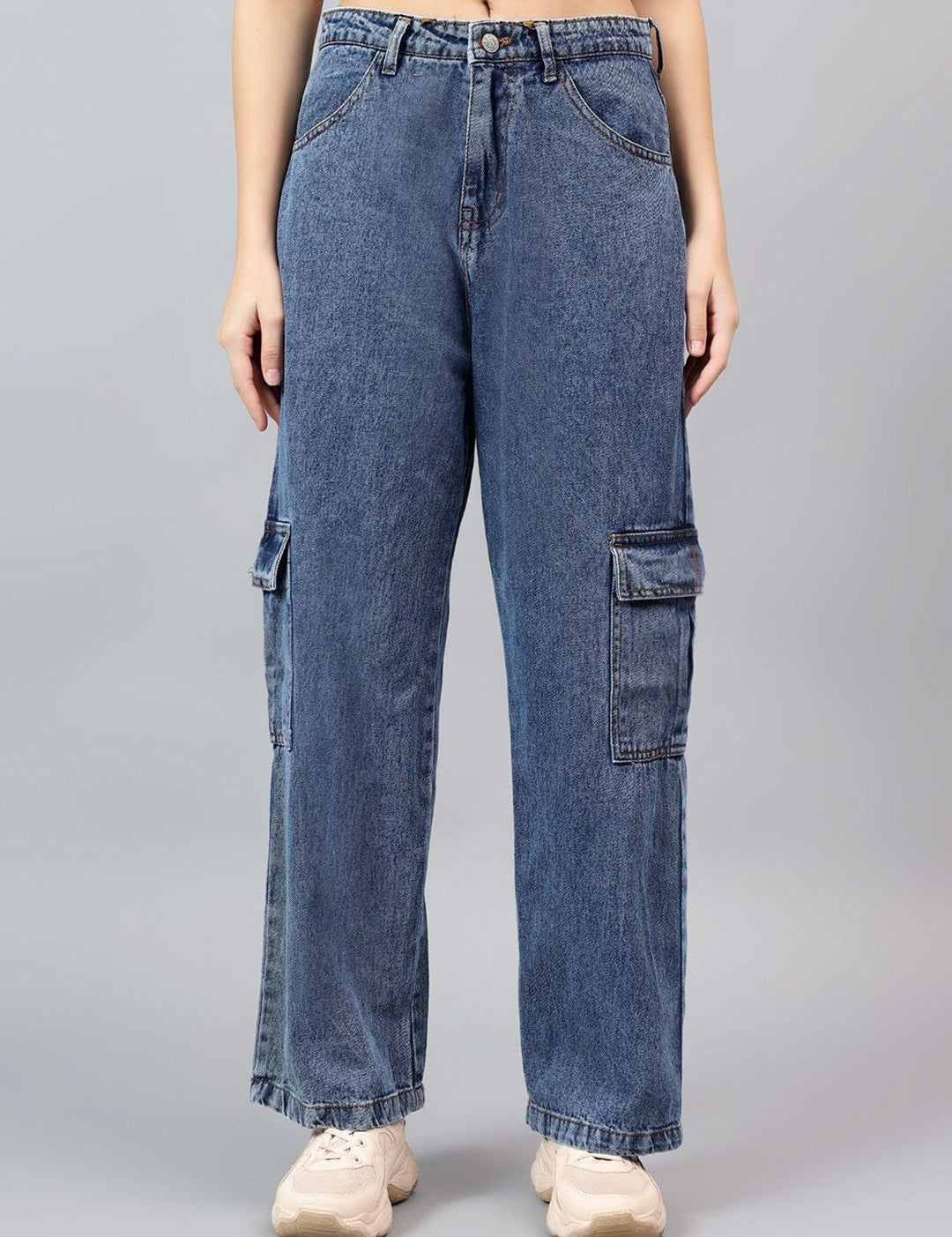 Kotty Women Straight Fit Mid-Rise Cotton Stretchable Jeans