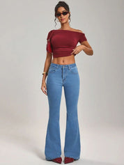 Kotty Women Flared Light Fade High-Rise Jeans