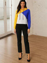 Kotty Women Colourblocked Hooded Sweatshirt