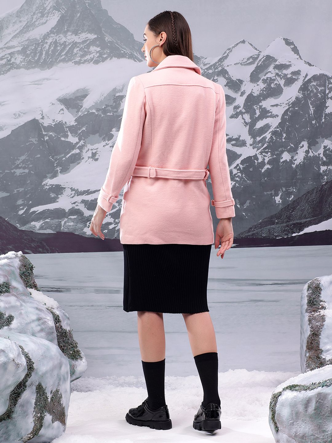 Kotty Women Notched Lapel Overcoat