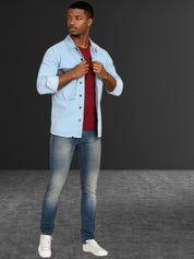 Kotty Abstract Printed Open Front Denim Jacket