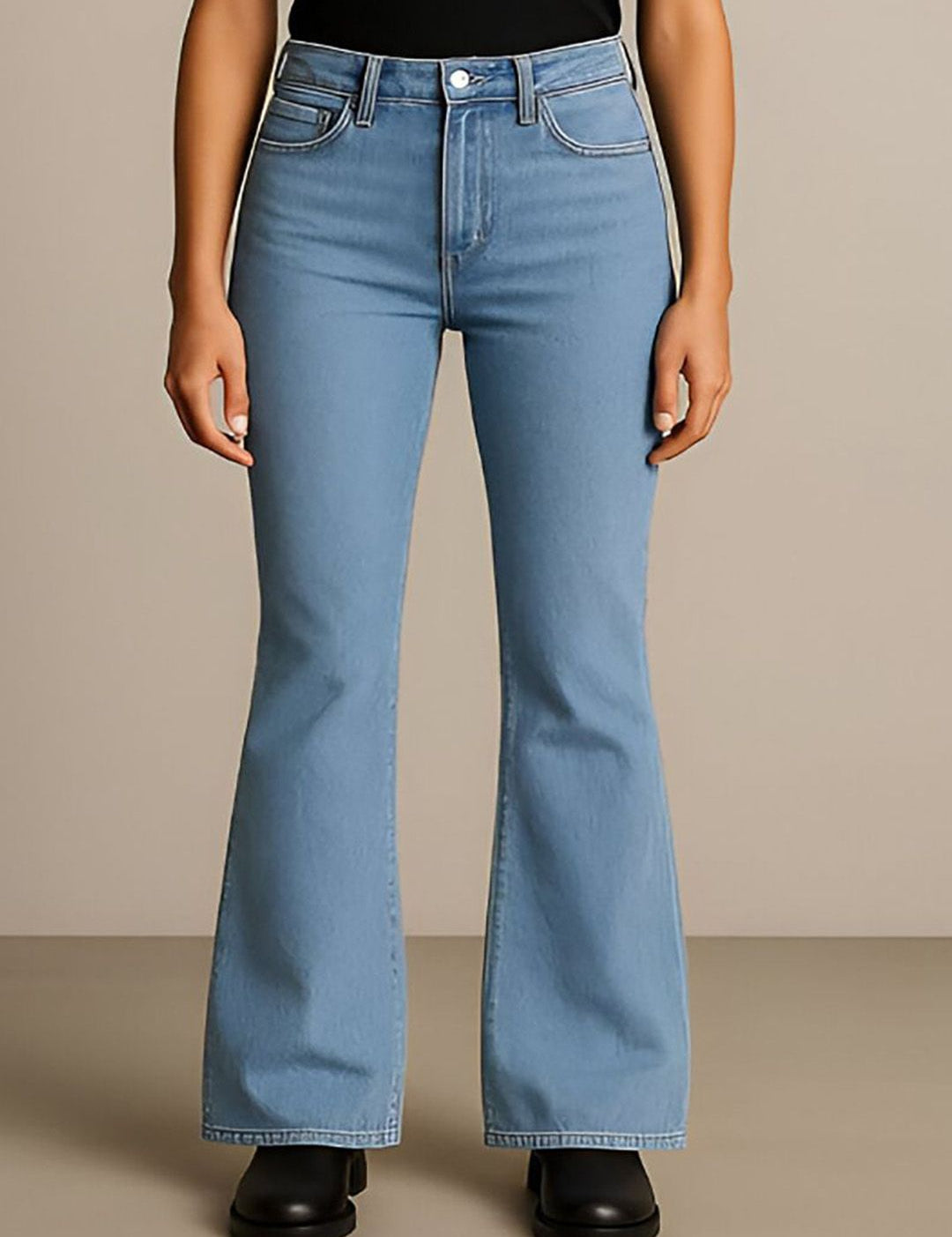 Kotty Women Jean Flared High-Rise Stretchable Jeans