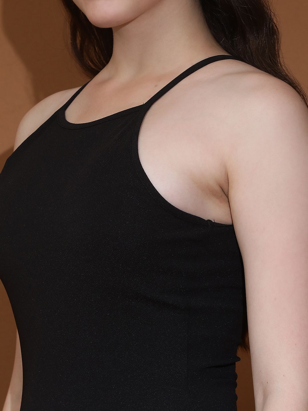 Kotty Women Shoulder Straps Bodycon Mini Dress