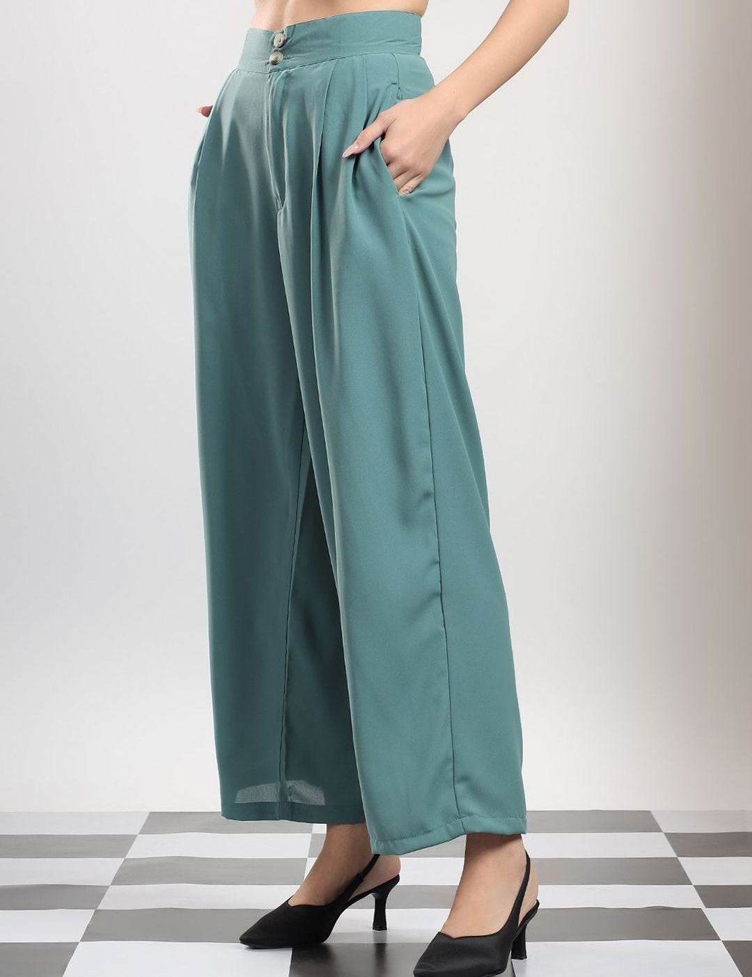 Kotty Women Original Wide Leg High-Rise Pleated Trouser