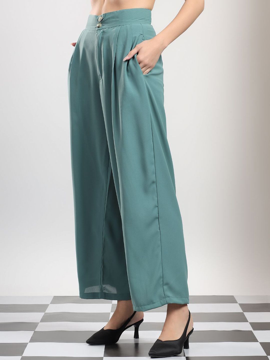 Kotty Women Original Wide Leg High-Rise Pleated Trouser