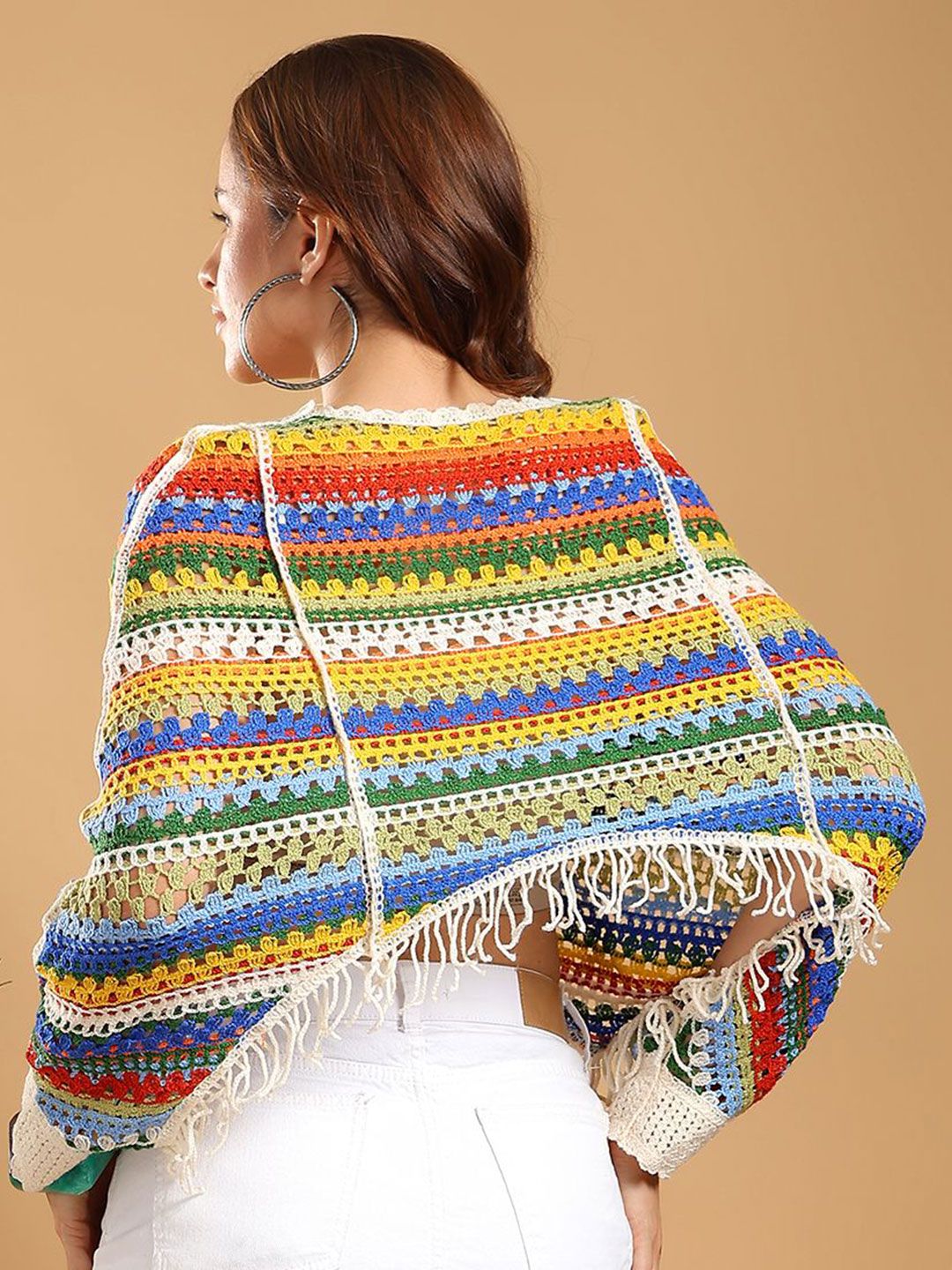 Kotty Women Self Design Crochet Crop Top