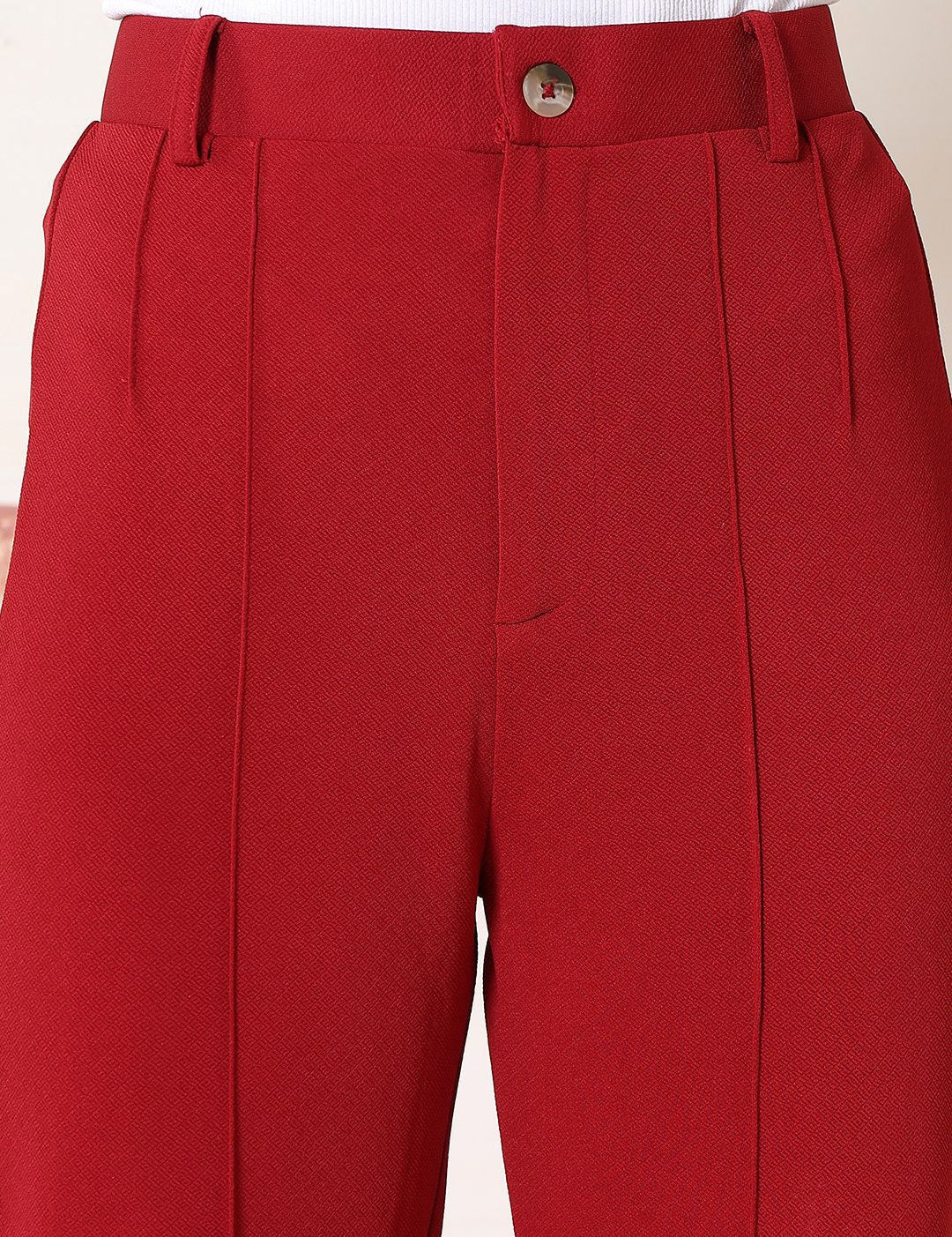 Kotty Relaxed-Fit Round Neck Crop-Top With Trousers Co-Ords

