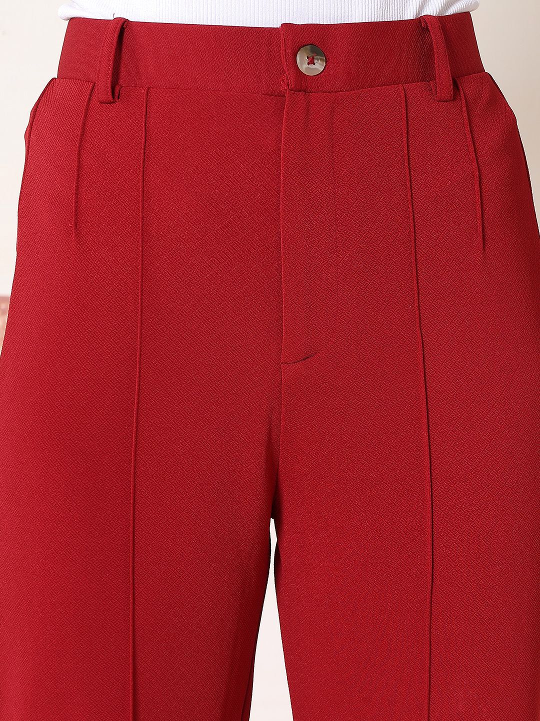 Kotty Relaxed-Fit Round Neck Crop-Top With Trousers Co-Ords

