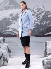 Kotty Women Notched Lapel Cotton Single-Breasted Overcoat