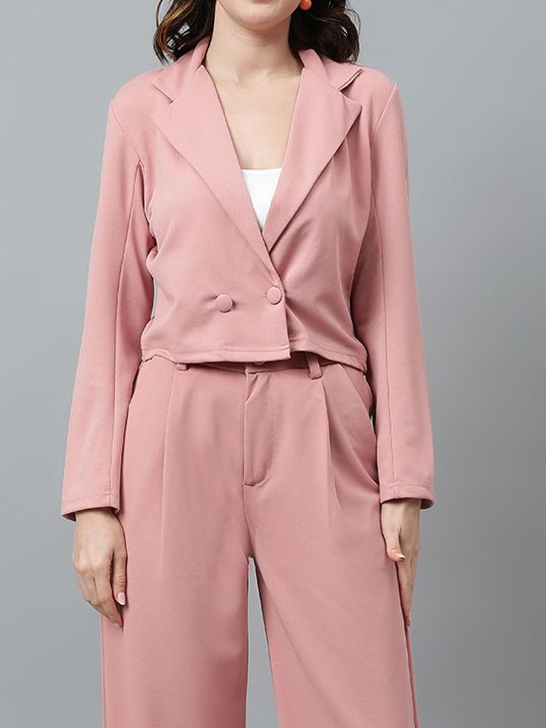 Kotty Women Colourblocked High-Rise Easy Wash Trousers