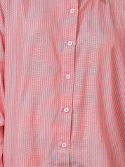 Kotty Women Relaxed Fit Spread Collar Vertical Striped Cotton Casual Shirt