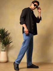 Kotty Men Relaxed Fit Mid-Rise Cotton Stretchable Jeans