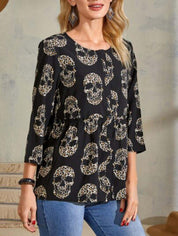 Kotty Print Crepe Top