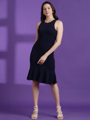 Kotty Women Solid Sheath Midi Dress