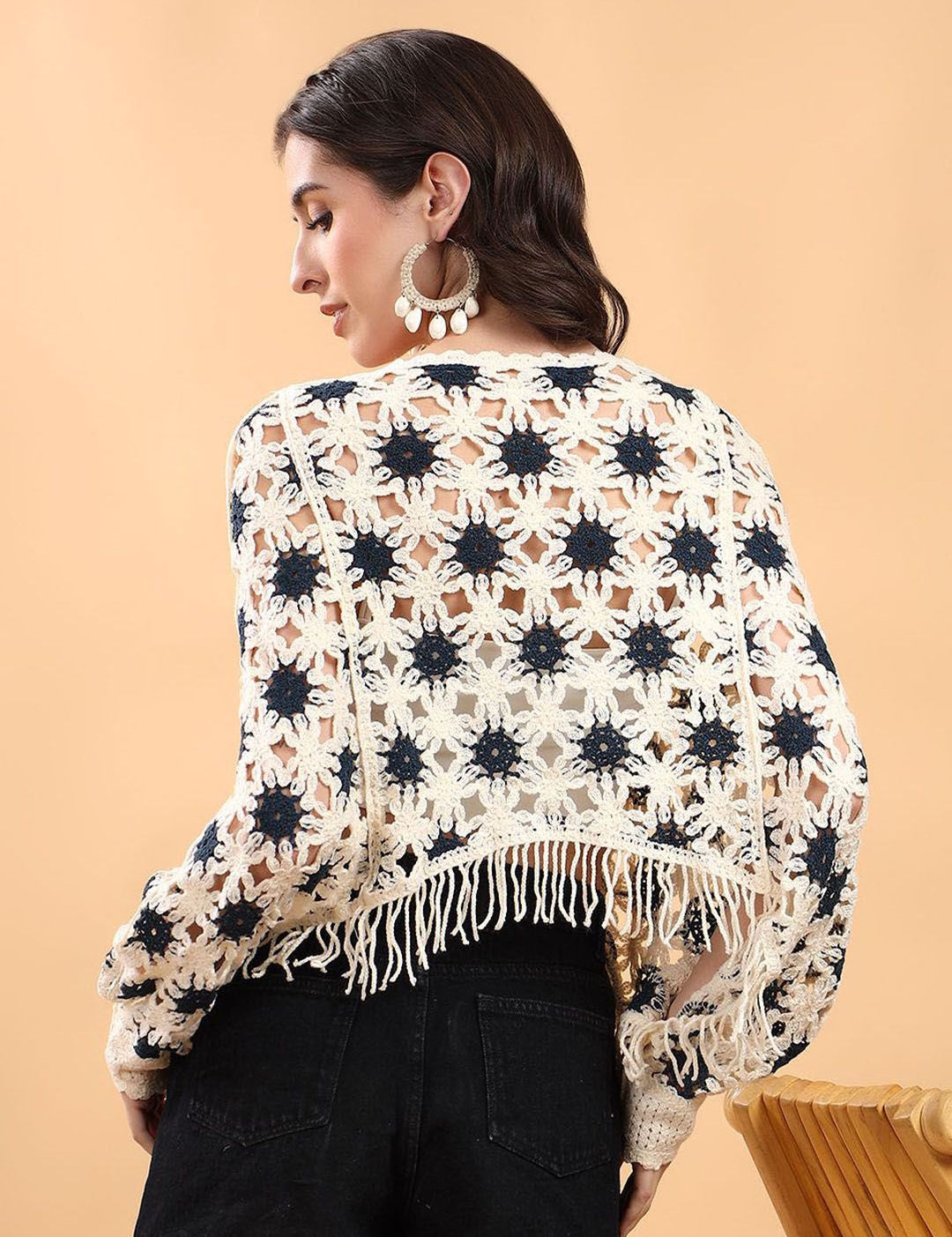 Kotty Embellished Print Cotton Top