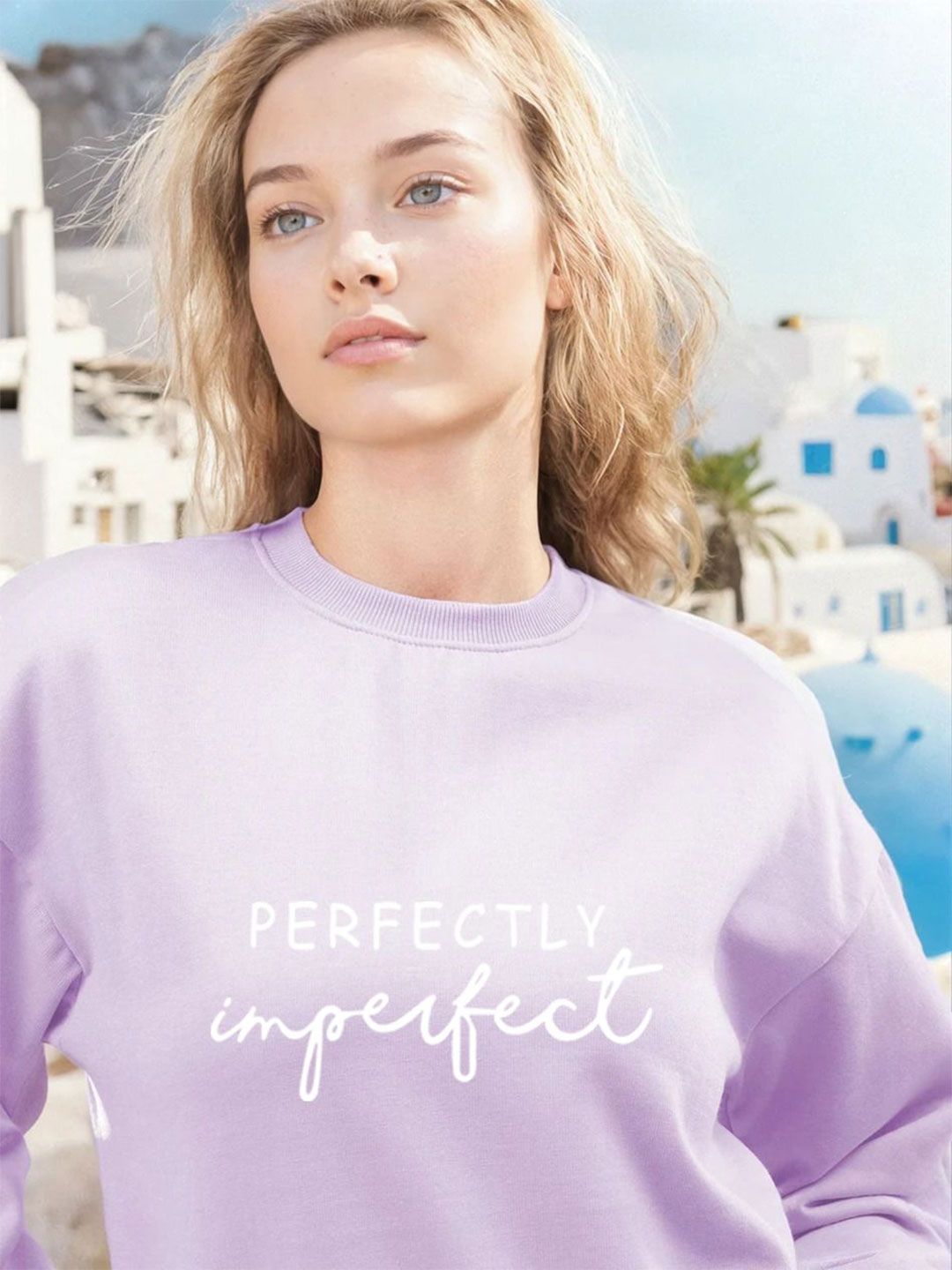 Kotty Women Typography Printed Round Neck Full Sleeve Sweatshirt