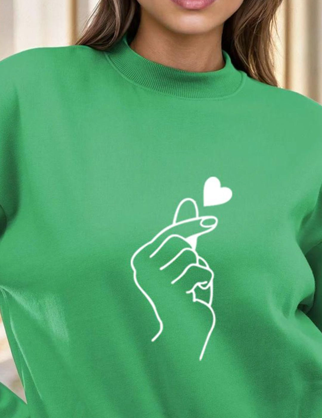 Kotty Women Graphic Printed Round Neck Therma-Fit Sweatshirt