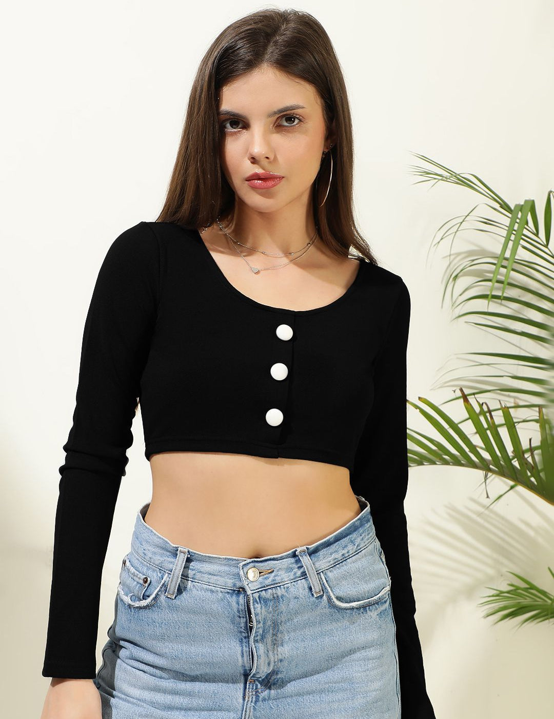 Kotty Women Solid Scoop Neck Top