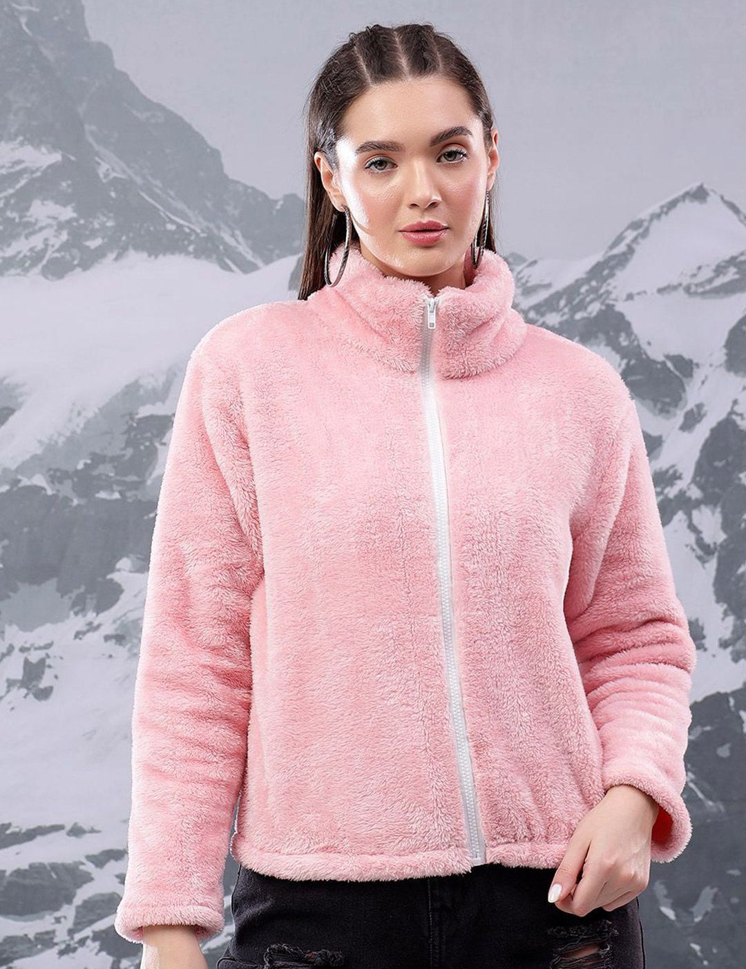 Kotty Women Mock Collar Sweatshirt