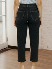 Kotty Women Relaxed Fit High-Rise Slash Knee Stretchable Jeans