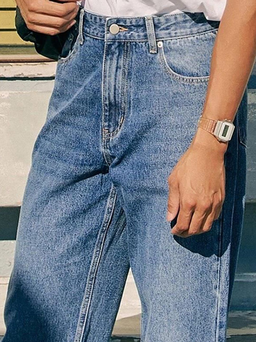 Kotty Men Regular Fit Mid-Rise Light Fade Stretchable Jeans