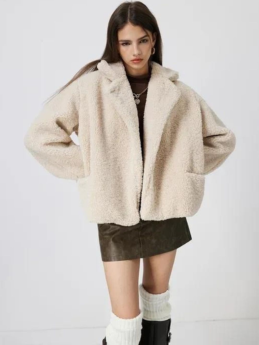 Kotty Lightweight Open Front Lapel Collar Jacket