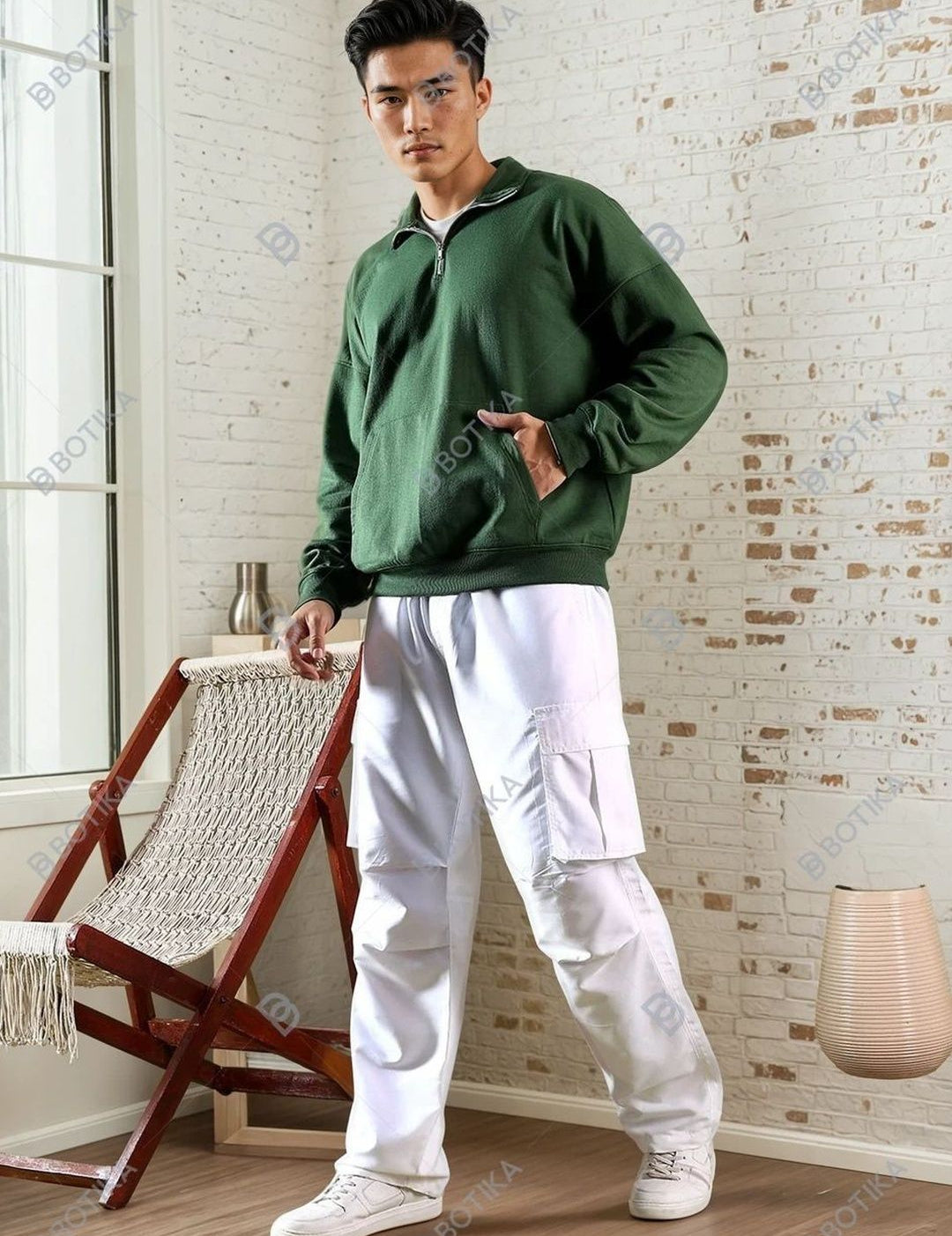 Kotty Men Mock Neck Sweatshirt