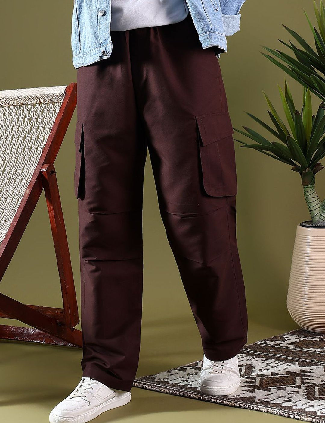 Kotty Men Relaxed Easy Wash Cargos Trousers
