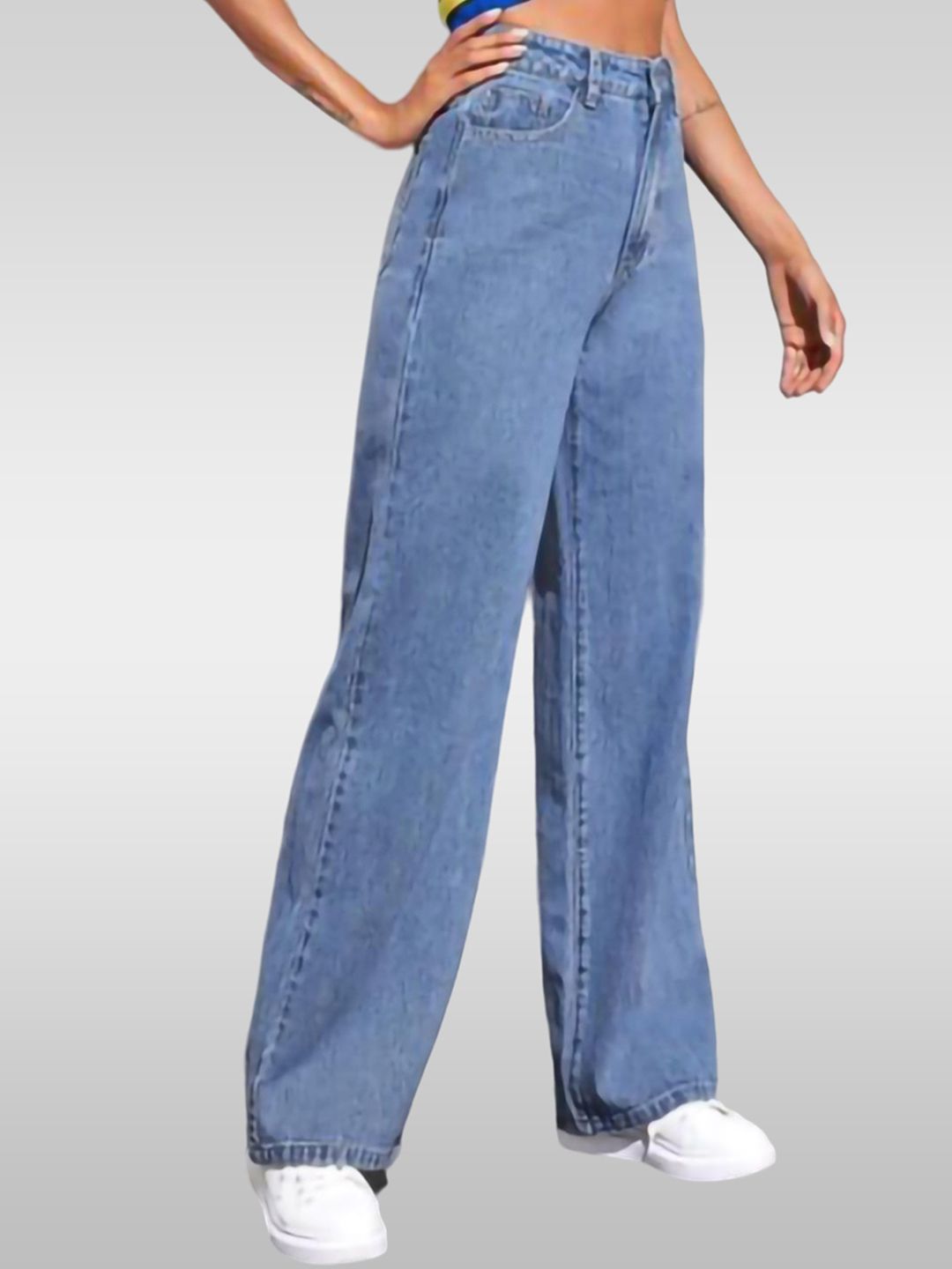 Kotty Women Straight Fit High-Rise Stretchable Jeans